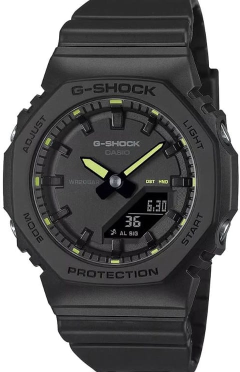 G-Shock Casio G-Shock GMA-P2100SA-1A2ER Staal Wijzerplaat 40.2mm met Kunststofband Waterdichtheid 20m