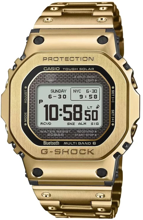 G-Shock G-Shock Horloge GMW-BZ5000GD-9ER 5000 Serie Full Metal met Geelgouden Plating Digitaal