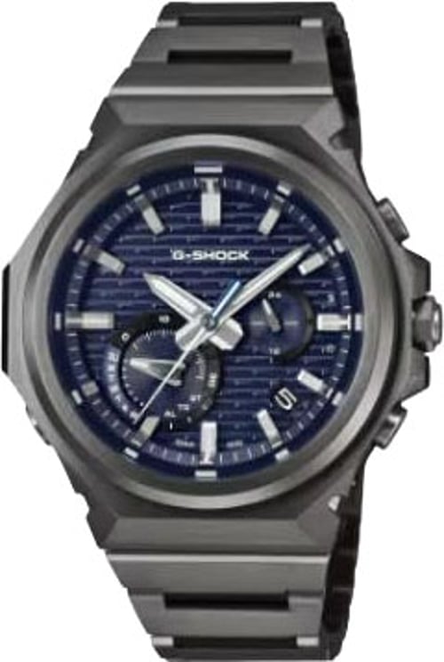 G-Shock Casio G-Shock Horloge GST-B1000BD-2AER Staal met Zwarte Coating Solar Bluetooth 200m Waterdicht met Blauwe Wijzerplaat 43mm