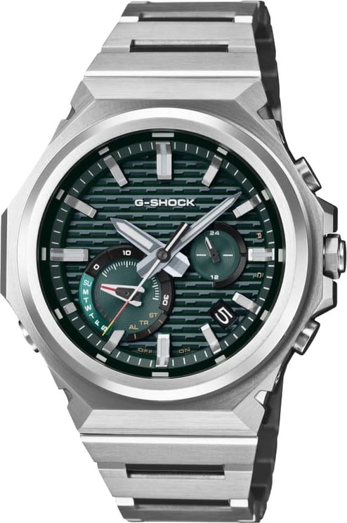 G-Shock Casio G-Shock Horloge GST-B1000D-3AER Staal Solar Bluetooth met Groene Wijzerplaat 44mm Waterdichtheid 200 Meter