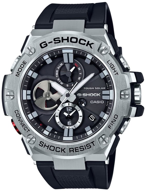 G-Shock Casio G-Shock GST-B100-1AER Staal Analoog Solar 200m Waterdicht