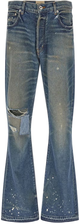 GALLERY DEPT GALLERY DEPT. Blue Cotton Flared Jeans