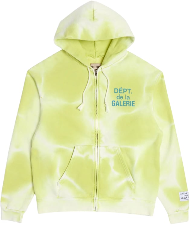 GALLERY DEPT Gallery Dept. Zip Up Hoodie (Lime)