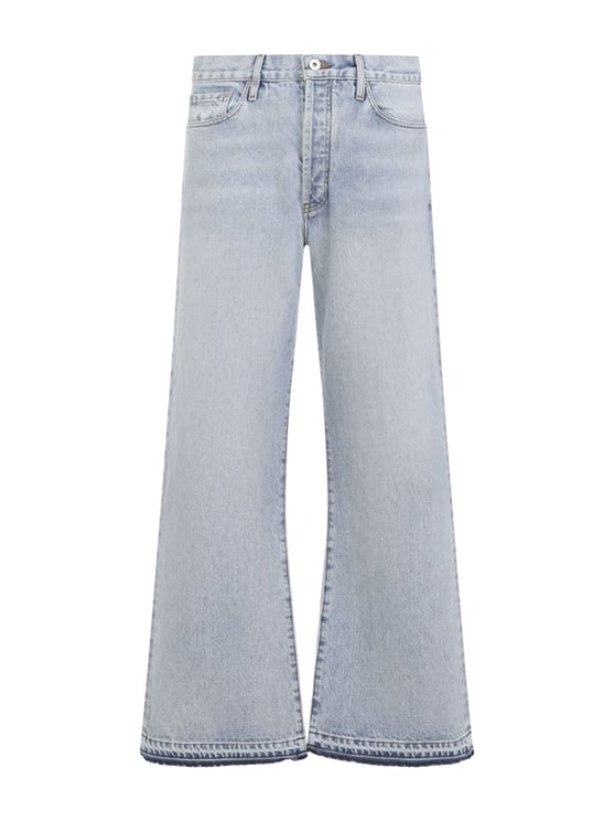 GALLERY DEPT Wide-Leg Light Blue Jeans with Classic Five-Pocket Design