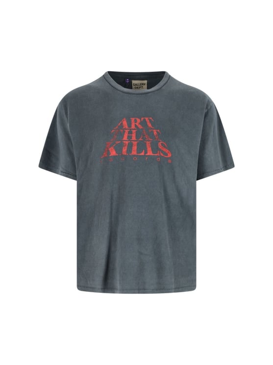 GALLERY DEPT Timeless Black T-Shirt With Round Neckline And Short Sleeves