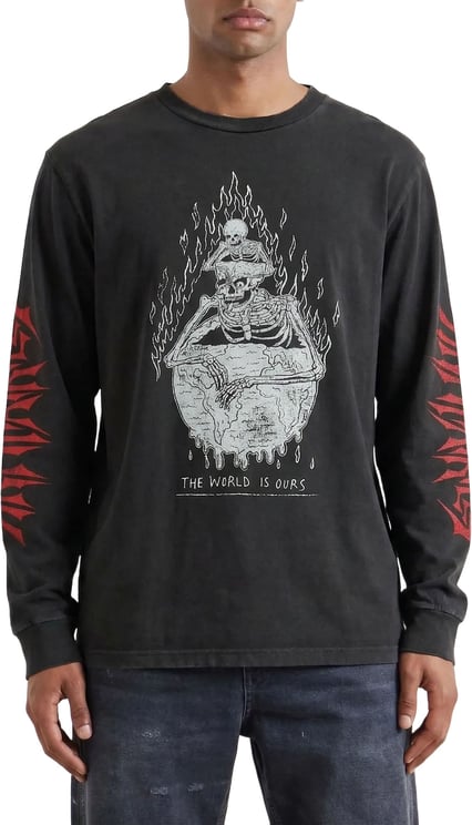 GALLERY DEPT THE WORLD IS OURS L/S VINTAGE BLACK