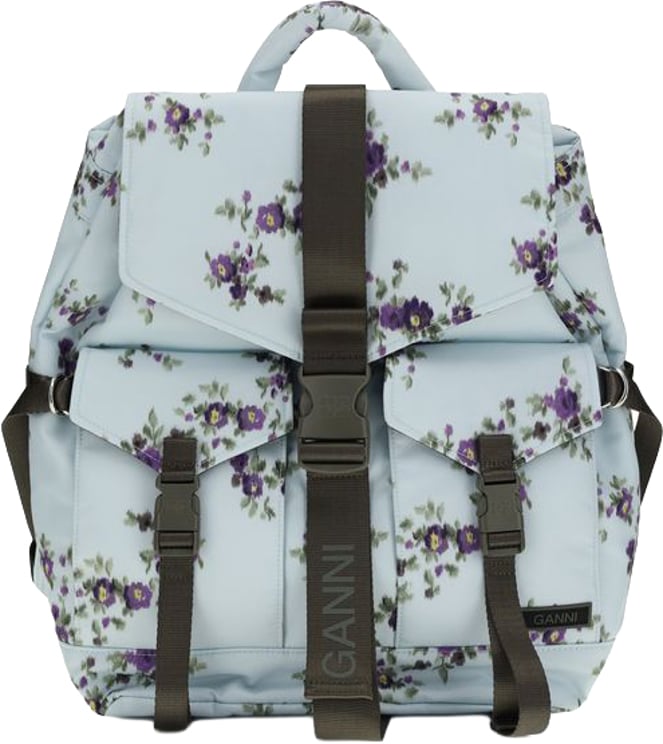 Ganni Ganni Blue Polyester Backpack