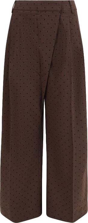 Ganni Ganni Brown Elastane Casual Pants