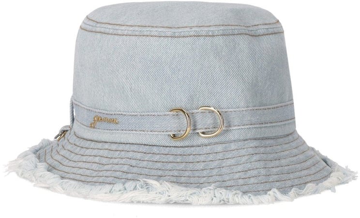 Ganni GANNI FADED DENIM BUCKET HAT