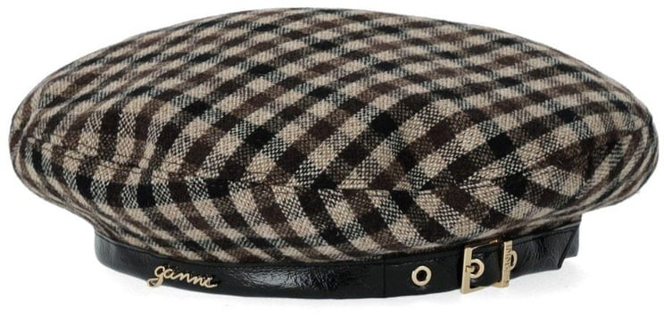 Ganni GANNI COFFEE CHECK BERET