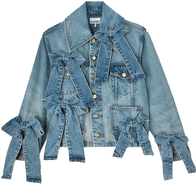 Ganni Tint Stijve Denim Jas