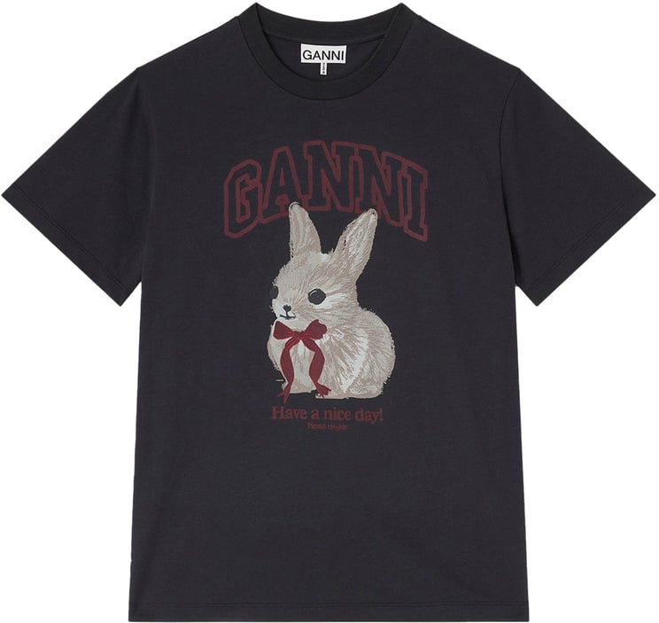 Ganni Eenvoudig katoenen jersey T-shirt