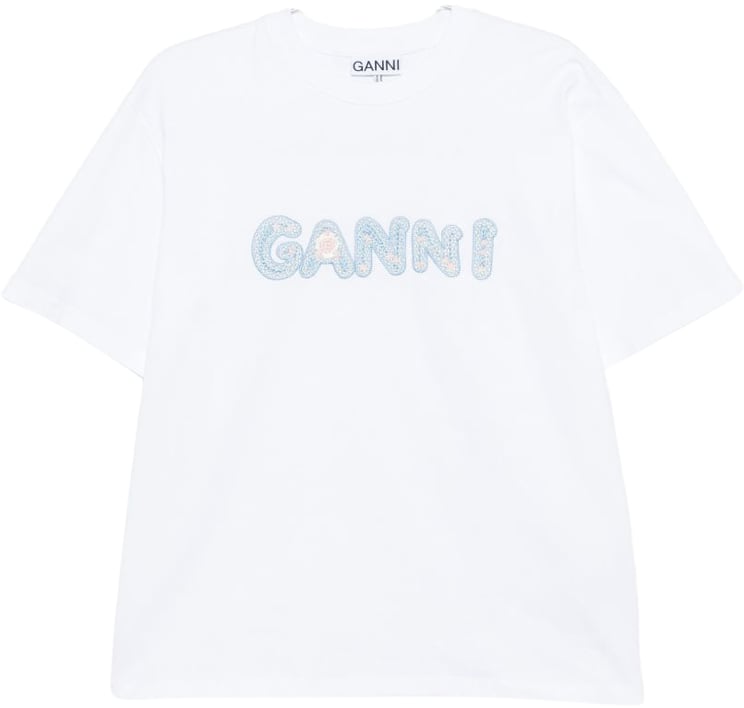 Ganni T-Shirts And Polos White