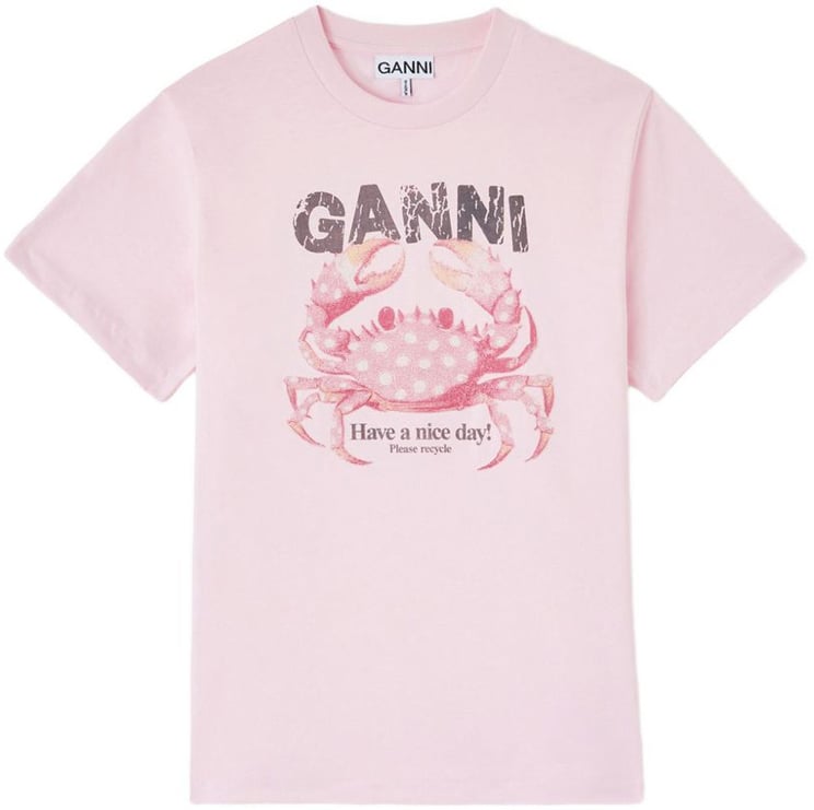 Ganni T-Shirts And Polos Pink