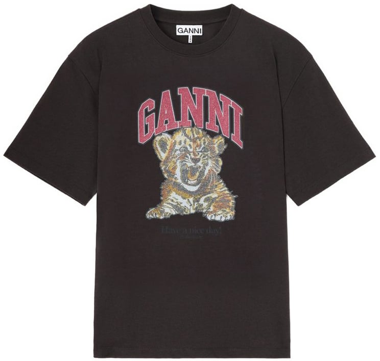 Ganni T-Shirts And Polos Black
