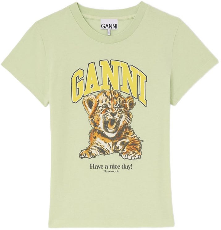 Ganni T-Shirts And Polos Green