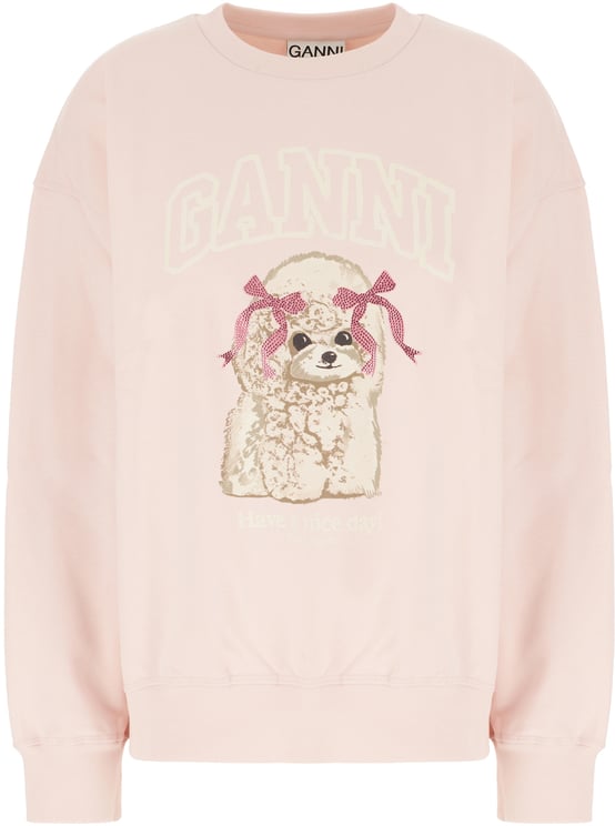 Ganni Ganni Pink cotton oversize sweater