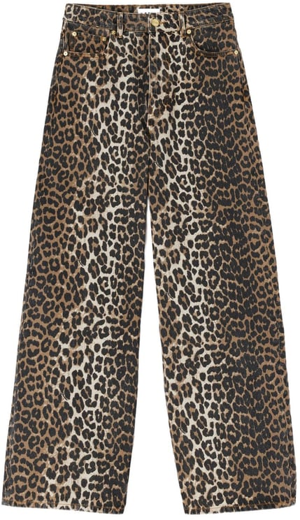 Ganni Jeans Leopard Print