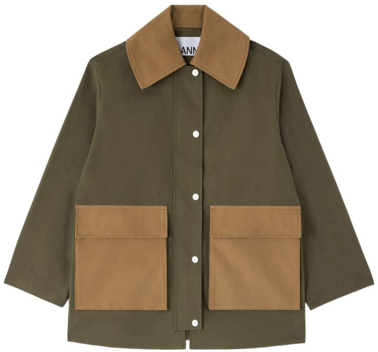 Ganni Jackets Army Green