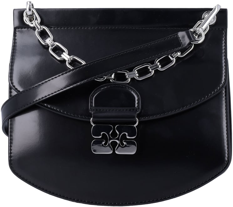 Ganni Apo G Crossbody Chain Nero