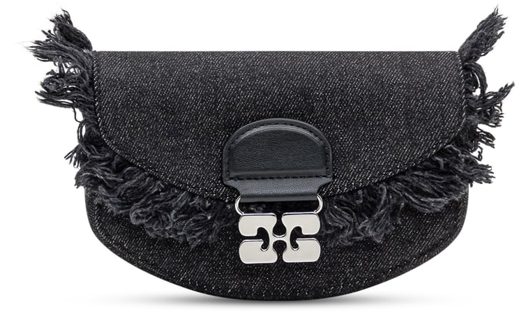 Ganni Borsa Black Demìnim Mini