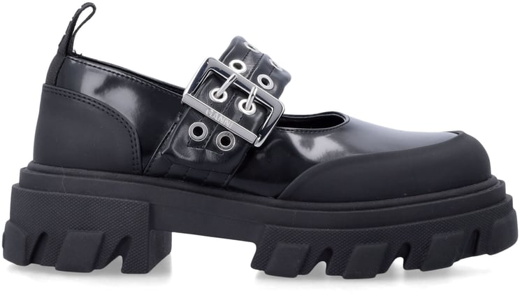 Ganni Cleated Ballerina Nero