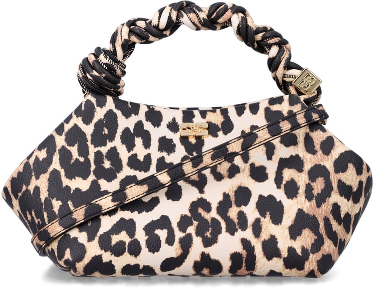 Ganni Bou Bag Small Grained Leo