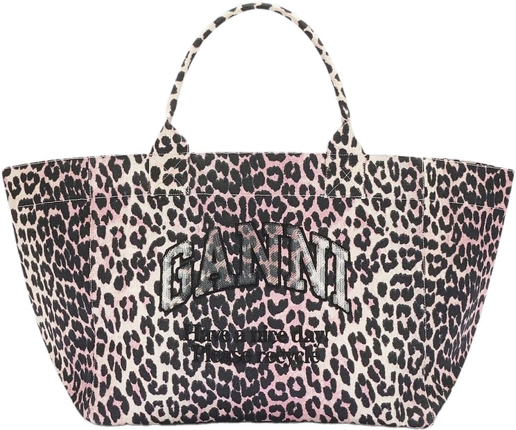 Ganni Ganni Dames Sequin XXL Tote Grijs