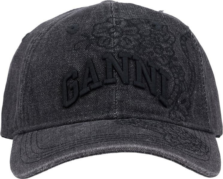 Ganni Cap with visor with embroidery