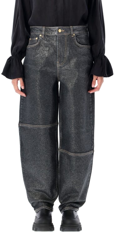 Ganni Foil Denim Washed Black