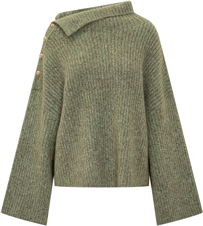 Ganni Ganni Maglione con Bottoni su Spalla