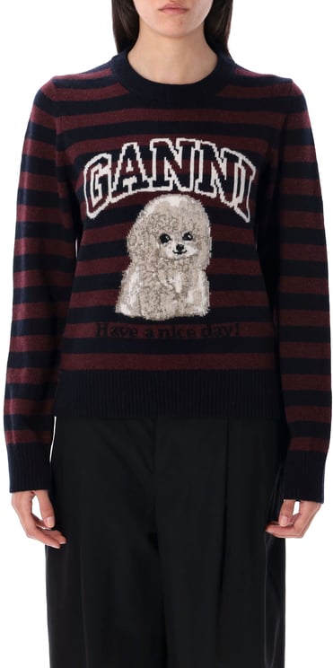 Ganni Knit Poodle Stripe Multicolour