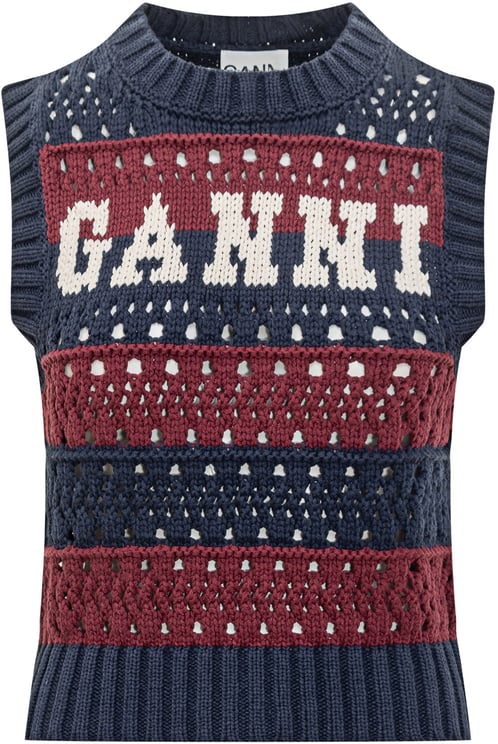 Ganni Gilet a Righe