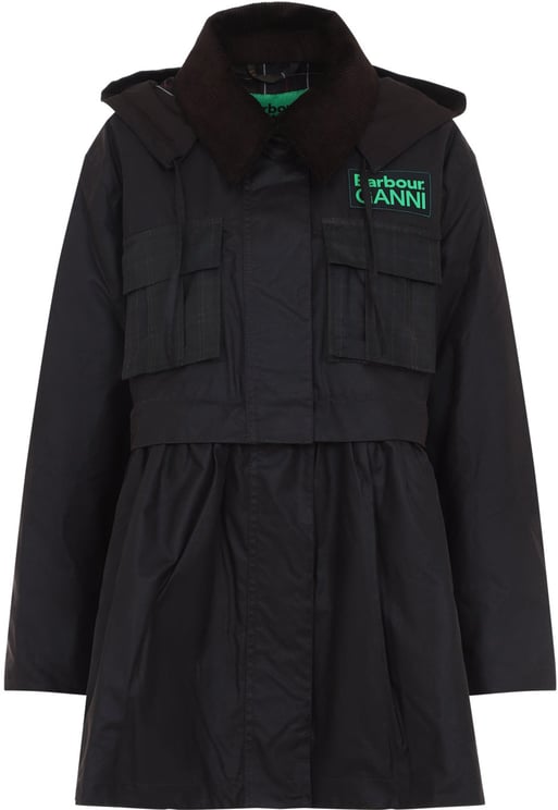 Ganni Barbour X Ganni Peplum Wax Jacket