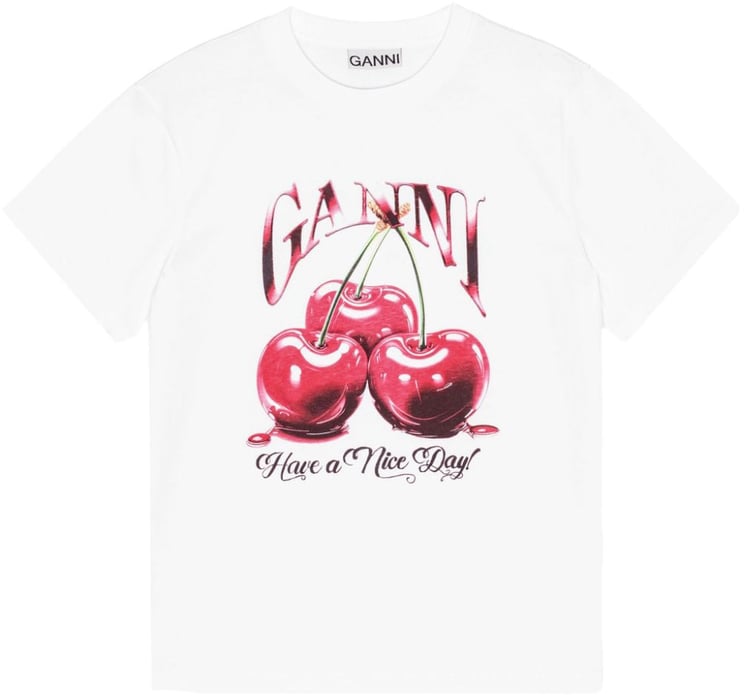 Ganni T-Shirts And Polos White