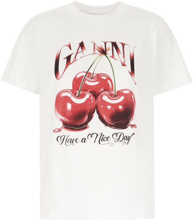 Ganni Ganni White cotton t-shirt