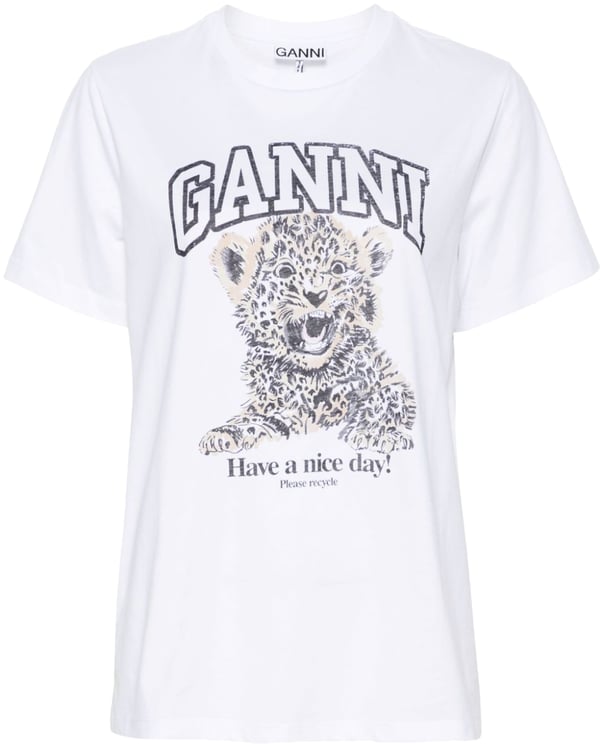 Ganni T-Shirts And Polos White