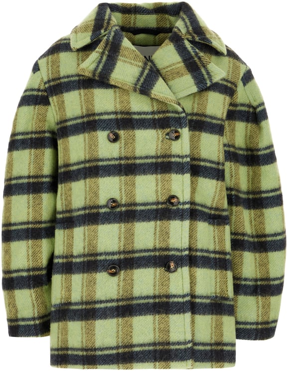 Ganni Ganni Printed wool coat