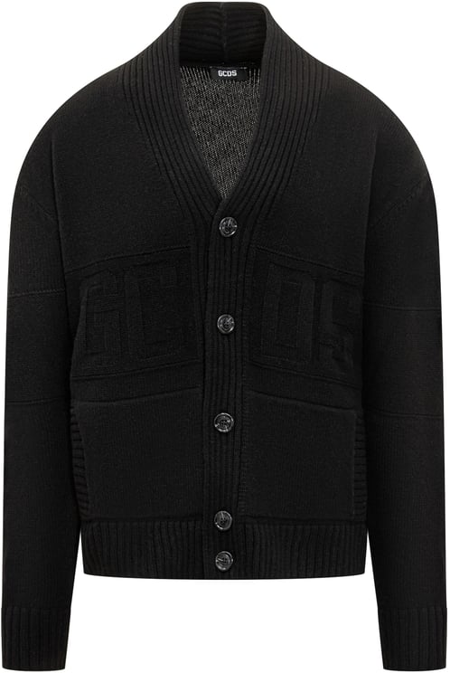 GCDS Cardigan in Maglia Logo GCDS