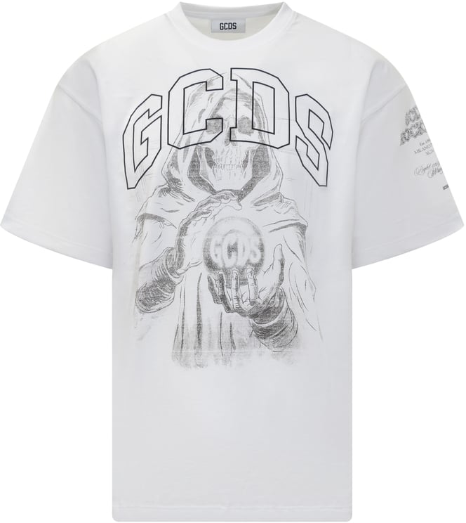 GCDS GCDS T-Shirt con Stampa Grim Reaper