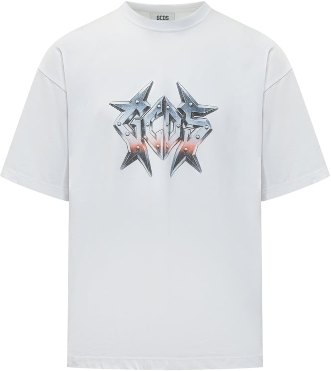 GCDS Bulletproof SS T-shirt con Stampa Frontale