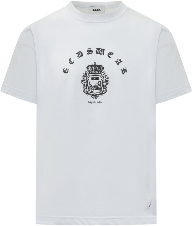 GCDS Stemma SS T-shirt con Stampa Frontale
