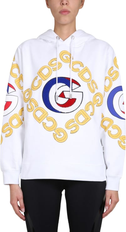 GCDS Relaxed Fit Cotton Hoodie