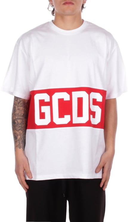 GCDS T-Shirts And Polos White Red