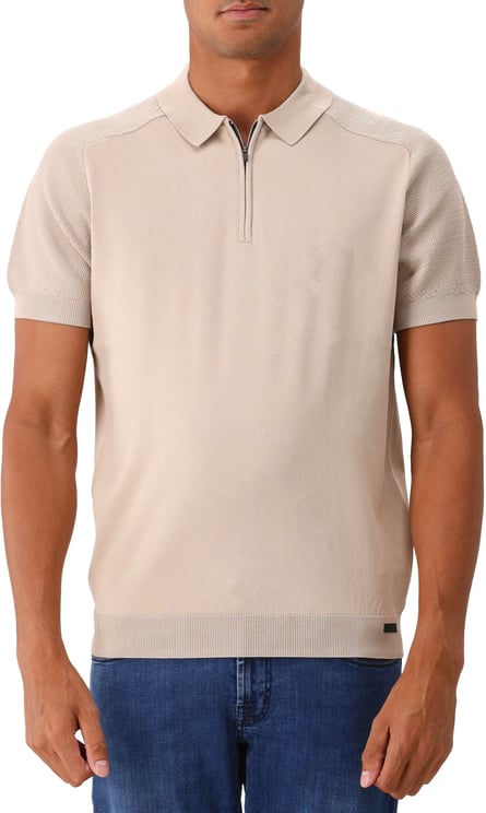 Genti Genti Polo Beige Zip SS