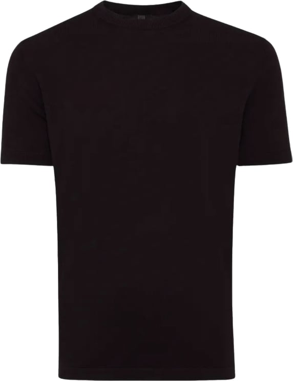Genti Genti Round Neck Ss T-shirts Zwart K4120-1260