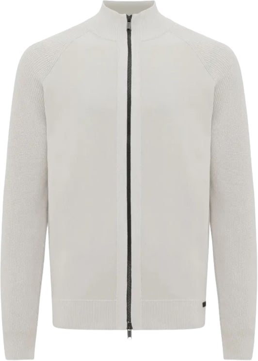 Genti Genti Cardigan Zip Ls Vesten Off White K4137-1278