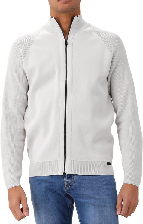 Genti Genti Vest Grijs Cardigan Zip LS