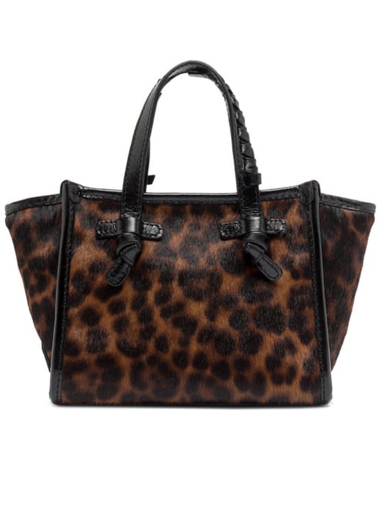 Gianni Chiarini Brown Miss Marcella Leopard Print Tote Bag