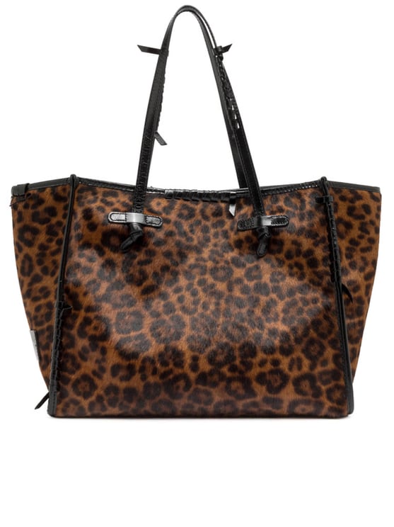 Gianni Chiarini Brown Marcella Leopard Print Tote Bag